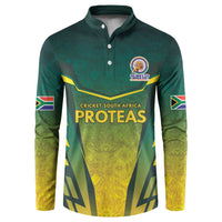 South Africa Cricket Spirit 2026 Button Sweatshirt World T20 Edition - Wonder Print Shop