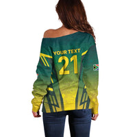 South Africa Cricket Spirit 2026 Off Shoulder Sweater World T20 Edition - Wonder Print Shop