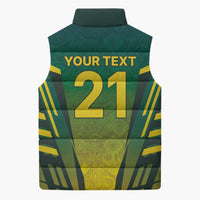 South Africa Cricket Spirit 2026 Sleeveless Puffer Jacket World T20 Edition - Wonder Print Shop