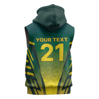 South Africa Cricket Spirit 2026 Sleeveless Zip Hoodie World T20 Edition - Wonder Print Shop