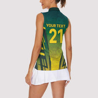 South Africa Cricket Spirit 2026 Women Sleeveless Polo Shirt World T20 Edition - Wonder Print Shop