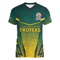 South Africa Cricket Spirit 2026 Women V-Neck T-Shirt World T20 Edition - Wonder Print Shop
