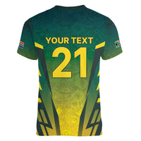 South Africa Cricket Spirit 2026 Women V-Neck T-Shirt World T20 Edition - Wonder Print Shop