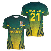 South Africa Cricket Spirit 2026 Women V-Neck T-Shirt World T20 Edition - Wonder Print Shop