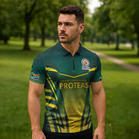South Africa Cricket Spirit 2026 Zipper Polo Shirt World T20 Edition - Wonder Print Shop