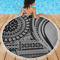 Samoa Siapo Arty Beach Blanket Black Style LT9 - Wonder Print Shop