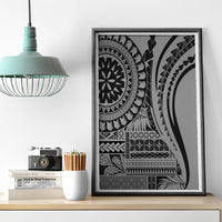 Samoa Siapo Arty Canvas Wall Art Black Style LT9 - Wonder Print Shop