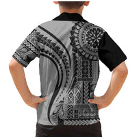 Samoa Siapo Arty Family Matching Mermaid Dress and Hawaiian Shirt Black Style LT9 - Wonder Print Shop