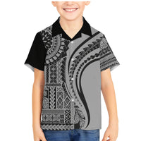 Samoa Siapo Arty Family Matching Mermaid Dress and Hawaiian Shirt Black Style LT9 - Wonder Print Shop
