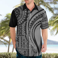 Samoa Siapo Arty Hawaiian Shirt Black Style - Wonder Print Shop
