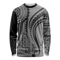 Samoa Siapo Arty Long Sleeve Shirt Black Style - Wonder Print Shop