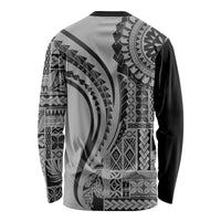 Samoa Siapo Arty Long Sleeve Shirt Black Style - Wonder Print Shop