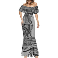Samoa Siapo Arty Mermaid Dress Black Style - Wonder Print Shop