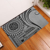 Samoa Siapo Arty Rubber Doormat Black Style - Wonder Print Shop