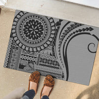 Samoa Siapo Arty Rubber Doormat Black Style - Wonder Print Shop