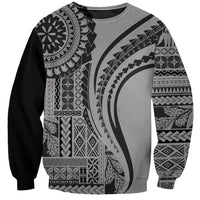 Samoa Siapo Arty Sweatshirt Black Style - Wonder Print Shop