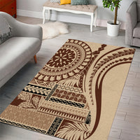 Samoa Siapo Arty Area Rug Brown Style LT9 - Wonder Print Shop