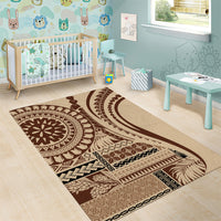 Samoa Siapo Arty Area Rug Brown Style LT9 - Wonder Print Shop
