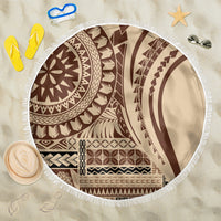 Samoa Siapo Arty Beach Blanket Brown Style LT9 - Wonder Print Shop