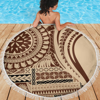 Samoa Siapo Arty Beach Blanket Brown Style LT9 - Wonder Print Shop