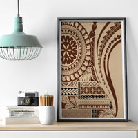 Samoa Siapo Arty Canvas Wall Art Brown Style LT9 - Wonder Print Shop