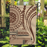 Samoa Siapo Arty Garden Flag Brown Style - Wonder Print Shop