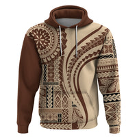 Samoa Siapo Arty Hoodie Brown Style - Wonder Print Shop