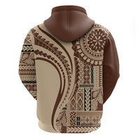 Samoa Siapo Arty Hoodie Brown Style - Wonder Print Shop