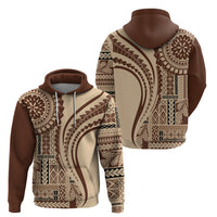 Samoa Siapo Arty Hoodie Brown Style - Wonder Print Shop