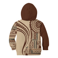 Samoa Siapo Arty Kid Hoodie Brown Style - Wonder Print Shop