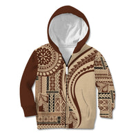 Samoa Siapo Arty Kid Hoodie Brown Style - Wonder Print Shop