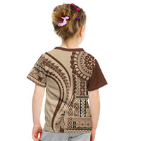 Samoa Siapo Arty Kid T Shirt Brown Style - Wonder Print Shop