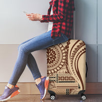 Samoa Siapo Arty Luggage Cover Brown Style - Wonder Print Shop