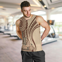 Samoa Siapo Arty Men Tank Top Brown Style - Wonder Print Shop