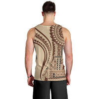 Samoa Siapo Arty Men Tank Top Brown Style - Wonder Print Shop