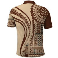 Samoa Siapo Arty Polo Shirt Brown Style - Wonder Print Shop