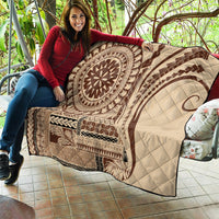 Samoa Siapo Arty Quilt Brown Style - Wonder Print Shop