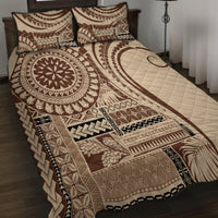 Samoa Siapo Arty Quilt Bed Set Brown Style - Wonder Print Shop