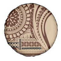 Samoa Siapo Arty Spare Tire Cover Brown Style - Wonder Print Shop