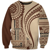 Samoa Siapo Arty Sweatshirt Brown Style - Wonder Print Shop