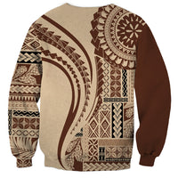 Samoa Siapo Arty Sweatshirt Brown Style - Wonder Print Shop