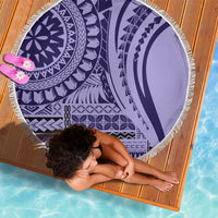Samoa Siapo Arty Beach Blanket Purple Style LT9 - Wonder Print Shop