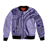 Samoa Siapo Arty Bomber Jacket Purple Style LT9 - Wonder Print Shop