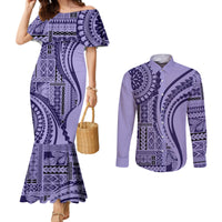 samoa-siapo-arty-couples-matching-mermaid-dress-and-long-sleeve-button-shirt-purple-style
