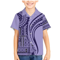 Samoa Siapo Arty Family Matching Mermaid Dress and Hawaiian Shirt Purple Style LT9 - Wonder Print Shop