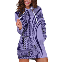 Samoa Siapo Arty Hoodie Dress Purple Style - Wonder Print Shop