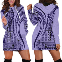 Samoa Siapo Arty Hoodie Dress Purple Style - Wonder Print Shop