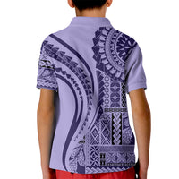 Samoa Siapo Arty Kid Polo Shirt Purple Style - Wonder Print Shop