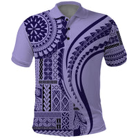 Samoa Siapo Arty Polo Shirt Purple Style - Wonder Print Shop
