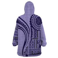 Samoa Siapo Arty Wearable Blanket Hoodie Purple Style - Wonder Print Shop